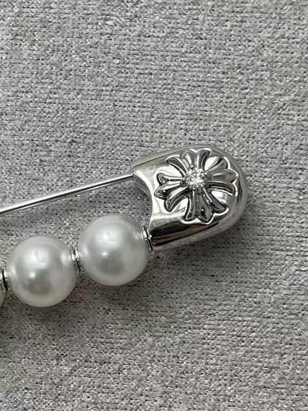 Chrome Hearts Chrome Hearts Mikimoto 18K White Gold Pearl Safety Pin Size ONE SIZE - 8 Thumbnail