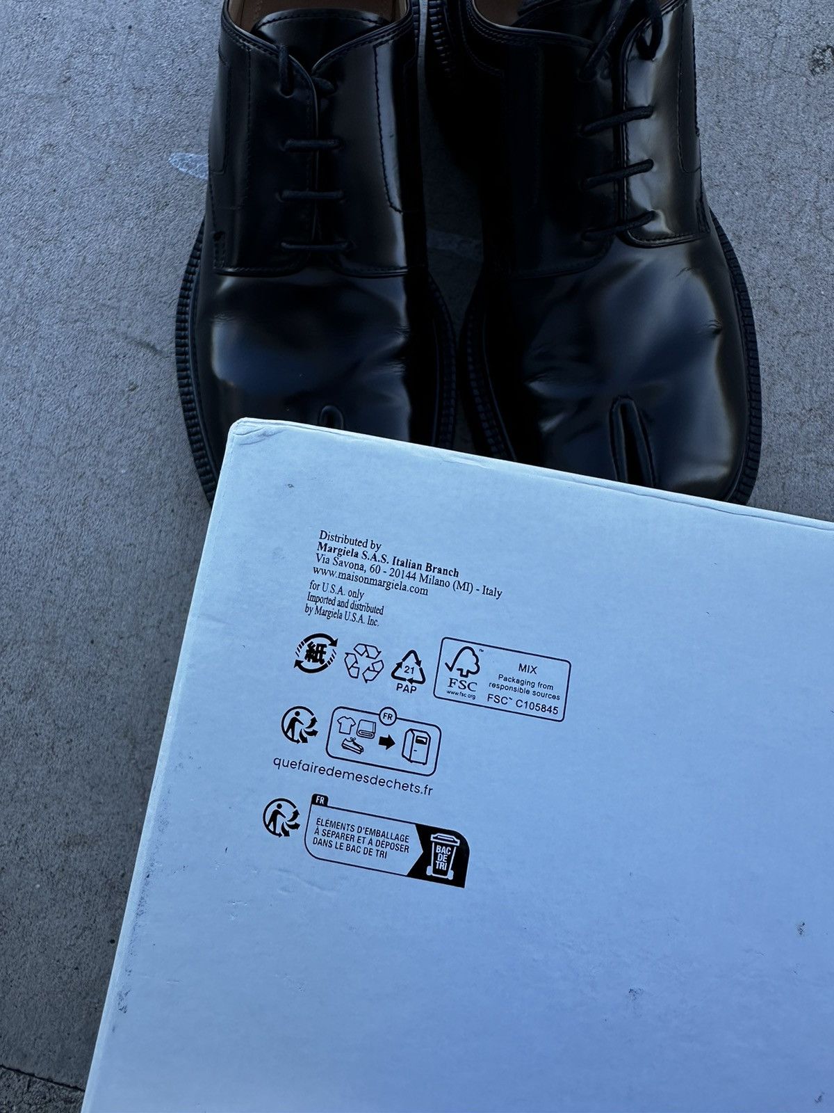 Maison Margiela Maison Margiela Tabi lace-up derby shoes Size US 8 / EU 41 - 10 Thumbnail