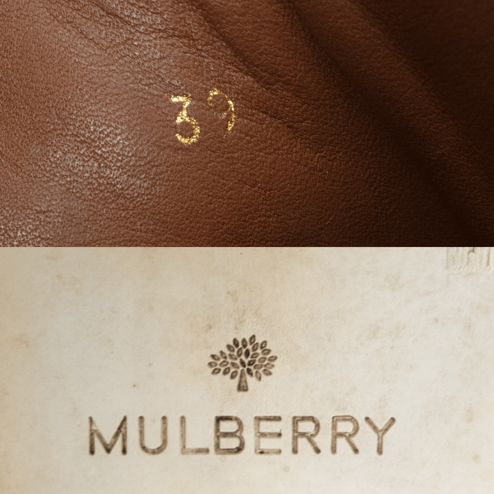 Mulberry Perforated Logo Leather Hi-Top Sneakers Size US 9 / IT 39 - 8 Thumbnail