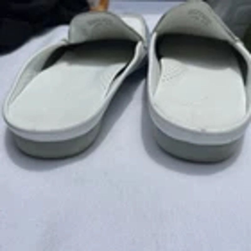 Other Andrew Stevens Flats Blue& White Leather Classy Resort Mules Size US 9.5 / IT 39.5 - 5 Thumbnail