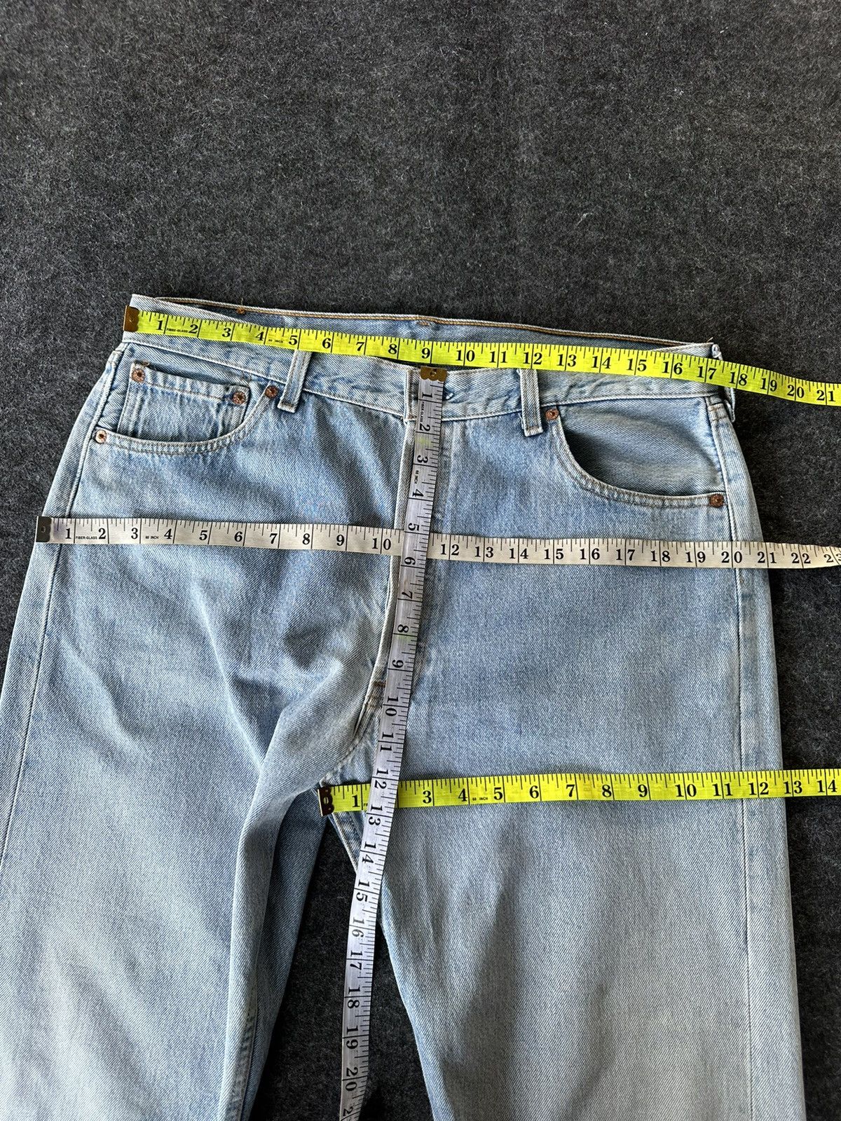 Levi's Levis 501 Made in Usa Vintage Denim 36x28.5 D538 Size US 35 - 16 Thumbnail
