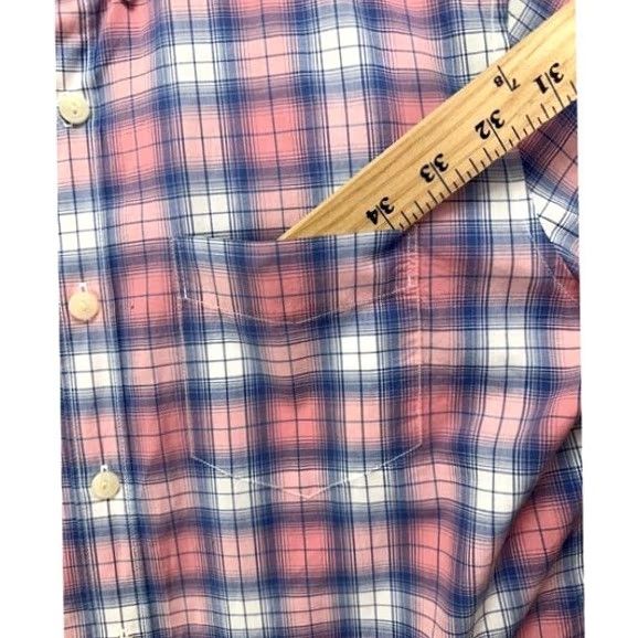 American Eagle Outfitters American Eagle Shirt Adult Medium Pink Blue Plaid Button Up Mens Size US M / EU 48-50 / 2 - 7 Thumbnail