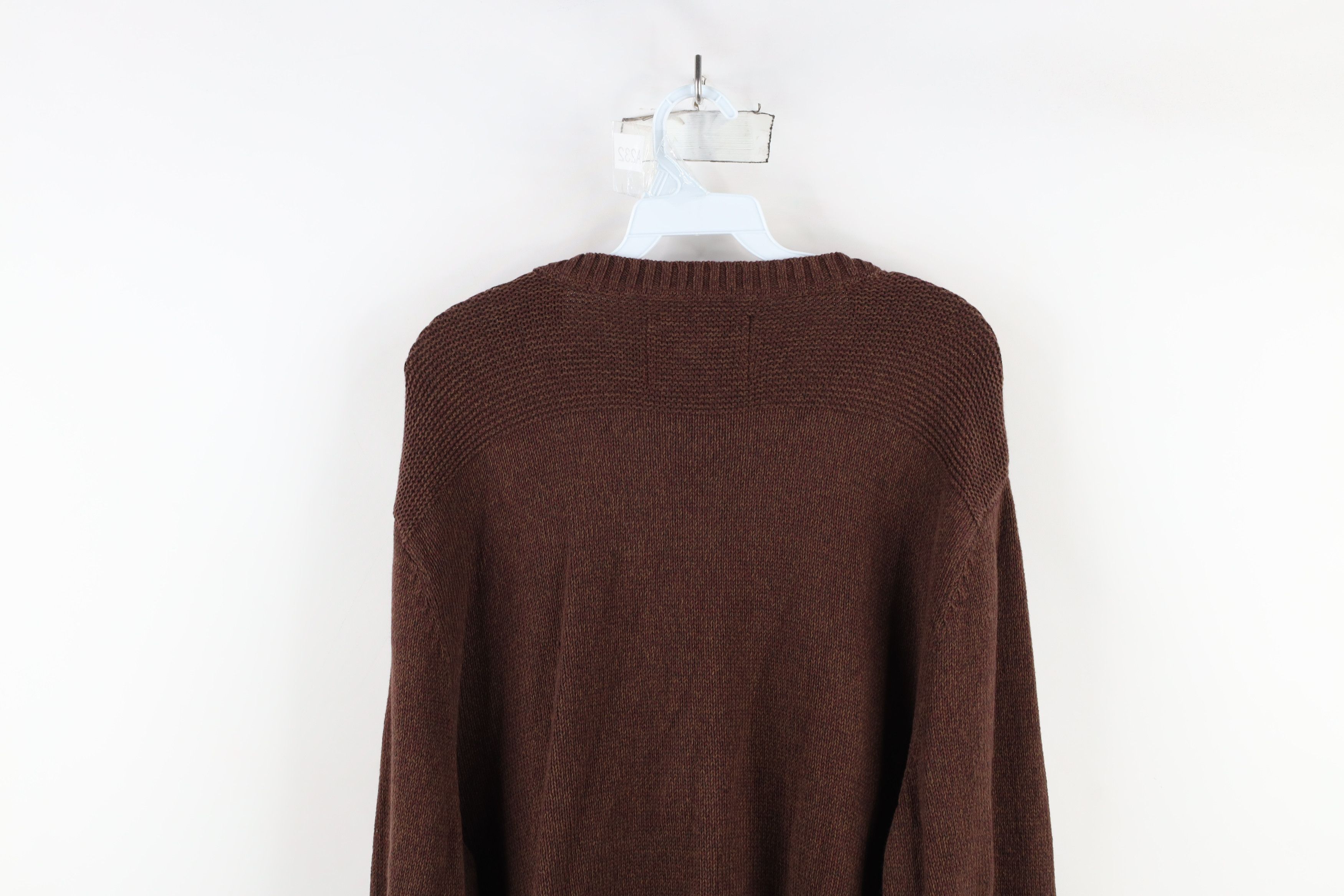 Eddie Bauer × Vintage Vintage Eddie Bauer Ribbed Knit Crewneck Sweater Brown Size US XL / EU 56 / 4 - 10 Thumbnail
