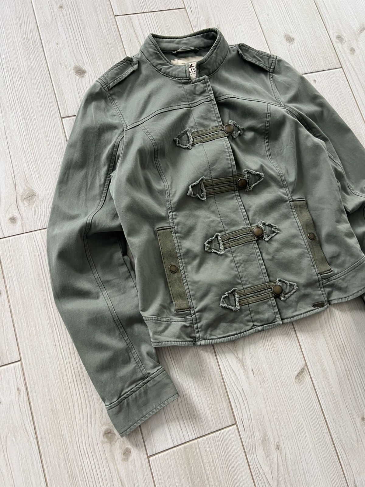 Hollister Hollister Olive Green Stretch Field Jacket Military Style Size M / US 6-8 / IT 42-44 - 5 Thumbnail