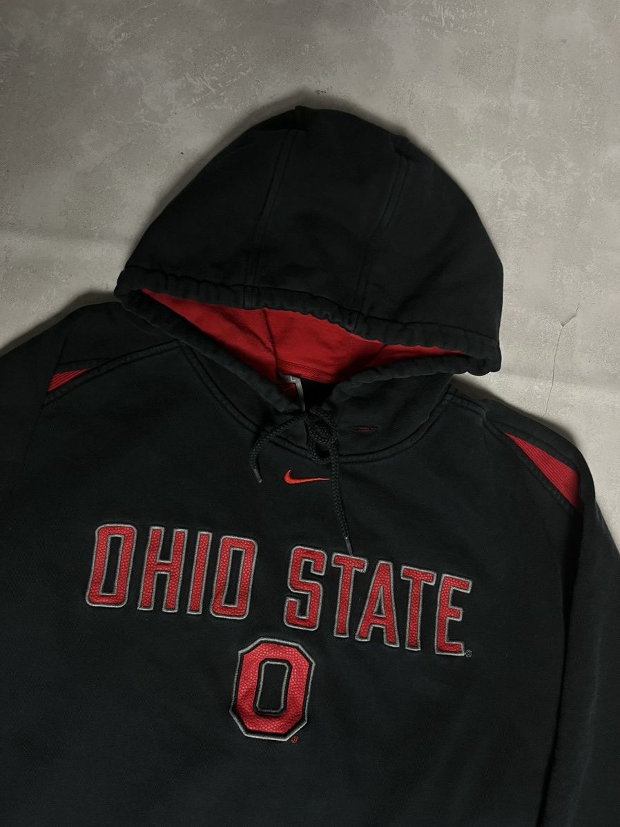 Nike × Vintage Ohio State Nike Center Swoosh Hoodie Size US L / EU 52-54 / 3 - 5 Thumbnail