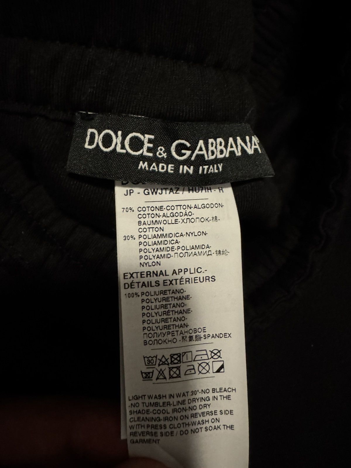 Dolce & Gabbana Dolce & Gabbana black Cotton Blend Jogger Pants Size US 34 / EU 50 - 4 Thumbnail