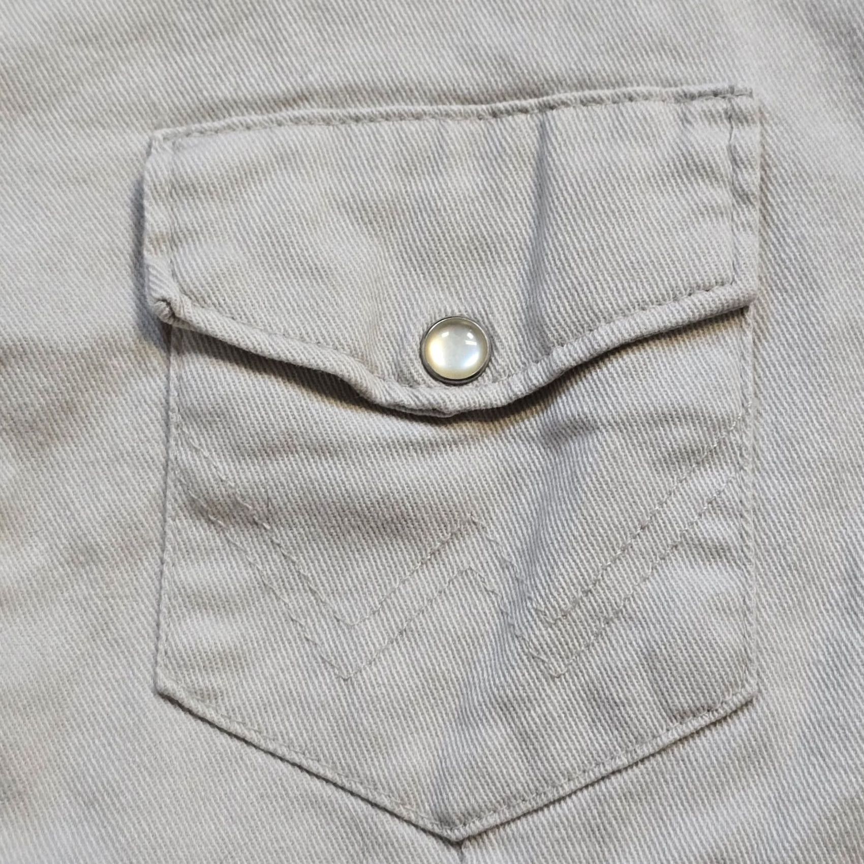 Wrangler Wrangler Wrancher Top Womens L Gray Pearl Snap Long Sleeve Casual Shirt Size L / US 10 / IT 46 - 4 Thumbnail
