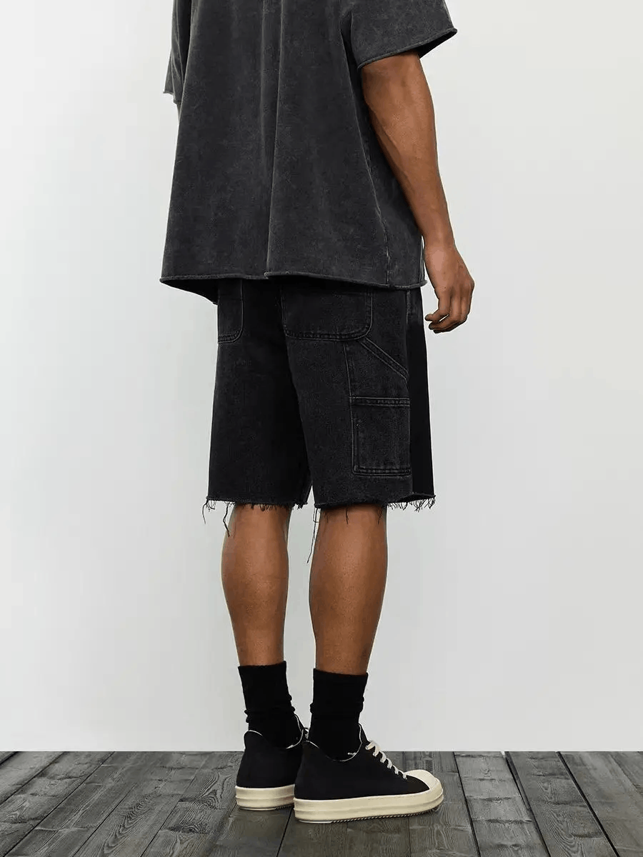 Japanese Brand × Vintage Washed Vintage Street Hip Hop Denim Shorts Size US 32 / EU 48 - 1 Thumbnail