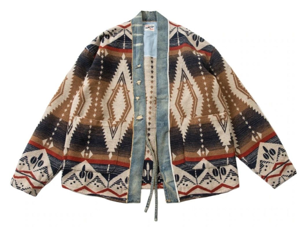 Japanese Brand [Greg Lauren style] Ethnic pattern cardigan Limited edition Size US L / EU 52-54 / 3 - 1 Thumbnail