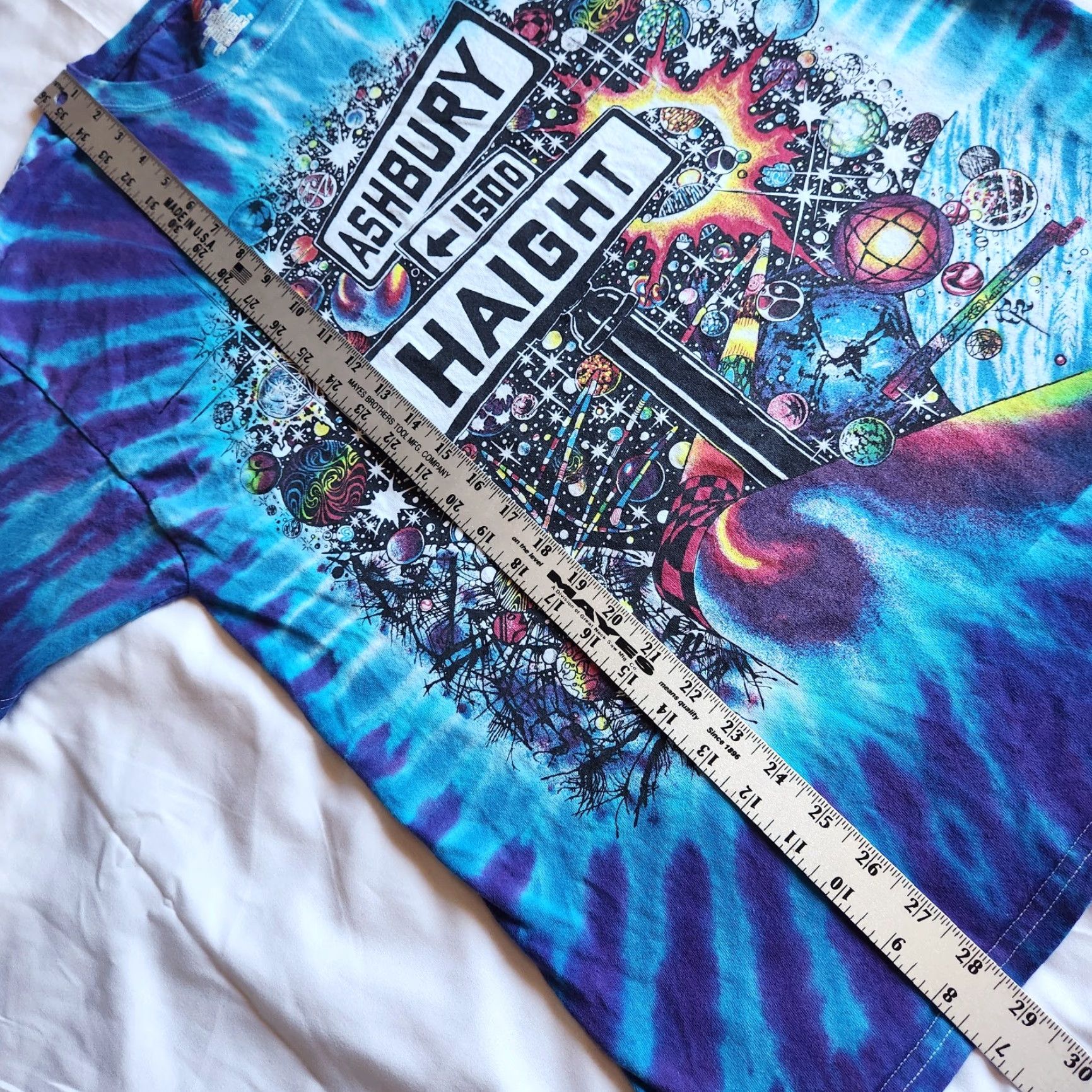 Hanes VINTAGE Ralph Hawke Manis Tie-Dye T-Shirt L Men 1992 San Francisco Psychedelic Street Art 90s Blue Purple Graphic Tee Size US L / EU 52-54 / 3 - 6 Thumbnail
