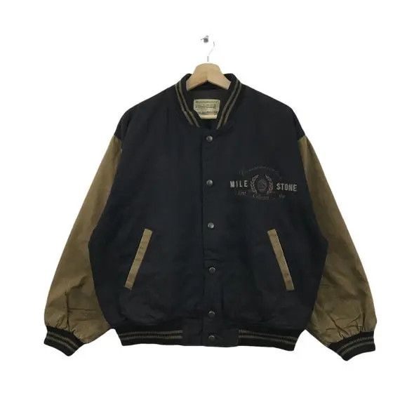 Milestone Vtg MILESTONE COVENT LONDON Embroidery Varsity Bomber Jacket Size US XL / EU 56 / 4 - 2 Thumbnail