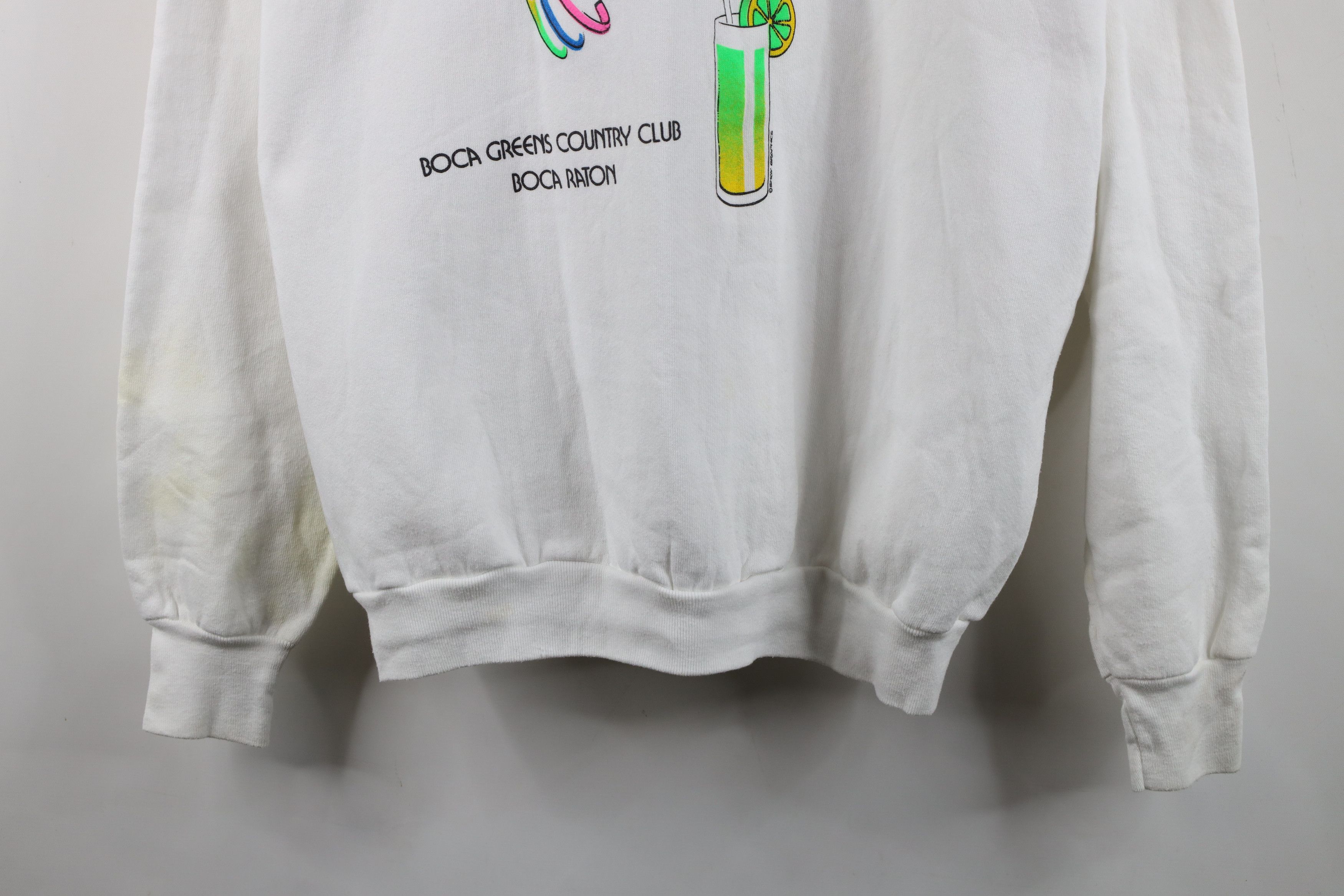Vintage Vintage 90s Country Club High Fashion Sweatshirt White USA Size XL / US 12-14 / IT 48-50 - 3 Thumbnail