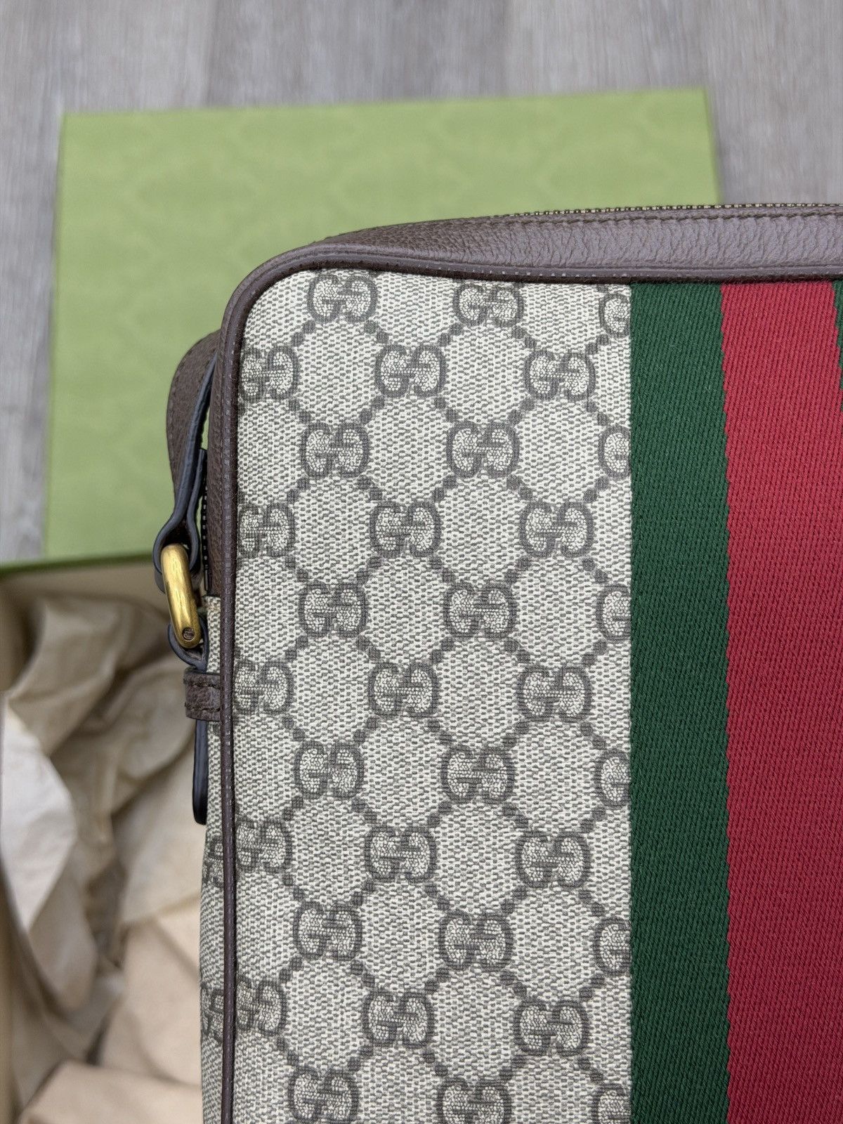 Gucci Gucci Ophidia GG Small Messenger Bag Beige/Ebony Size ONE SIZE - 8 Thumbnail