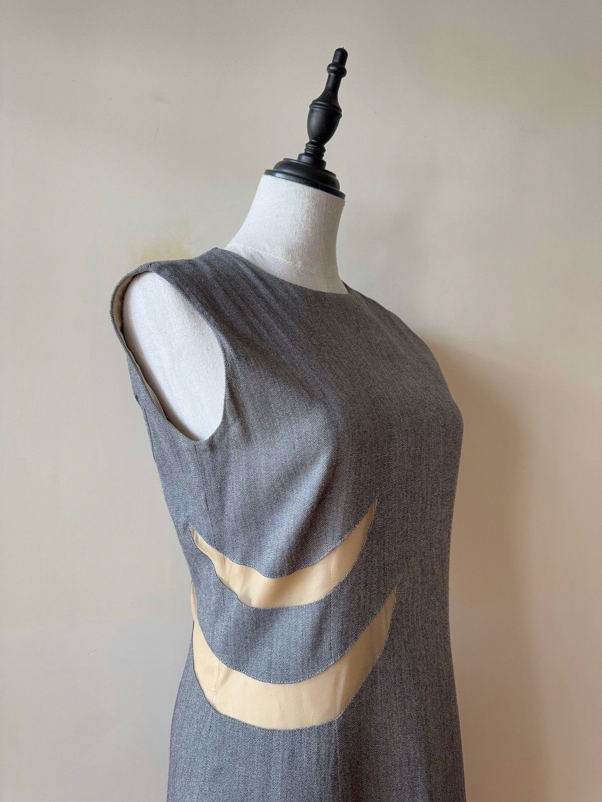 Alexander McQueen Alexander McQueen AW98 Slashed Sheer Panels Wool Maxi Dress Size M / US 6-8 / IT 42-44 - 11 Thumbnail