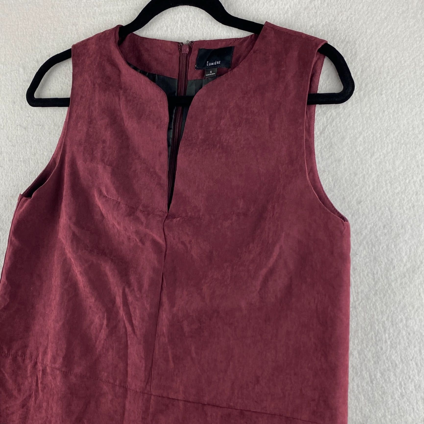 Vintage Lumiere Dress Womens Small S Red Shift Cocktail Lined Knee Length Sleeveless Size S / US 4 / IT 40 - 7 Thumbnail