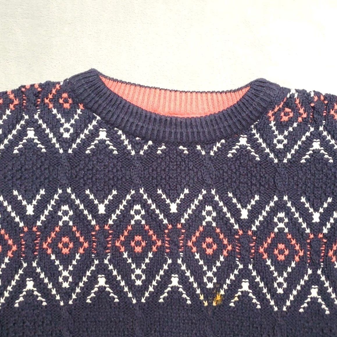 Jantzen VINTAGE Jantzen Sweater Mens L Blue Geometric Knit Grandpa Y2K 90s Made in USA Size US L / EU 52-54 / 3 - 3 Thumbnail