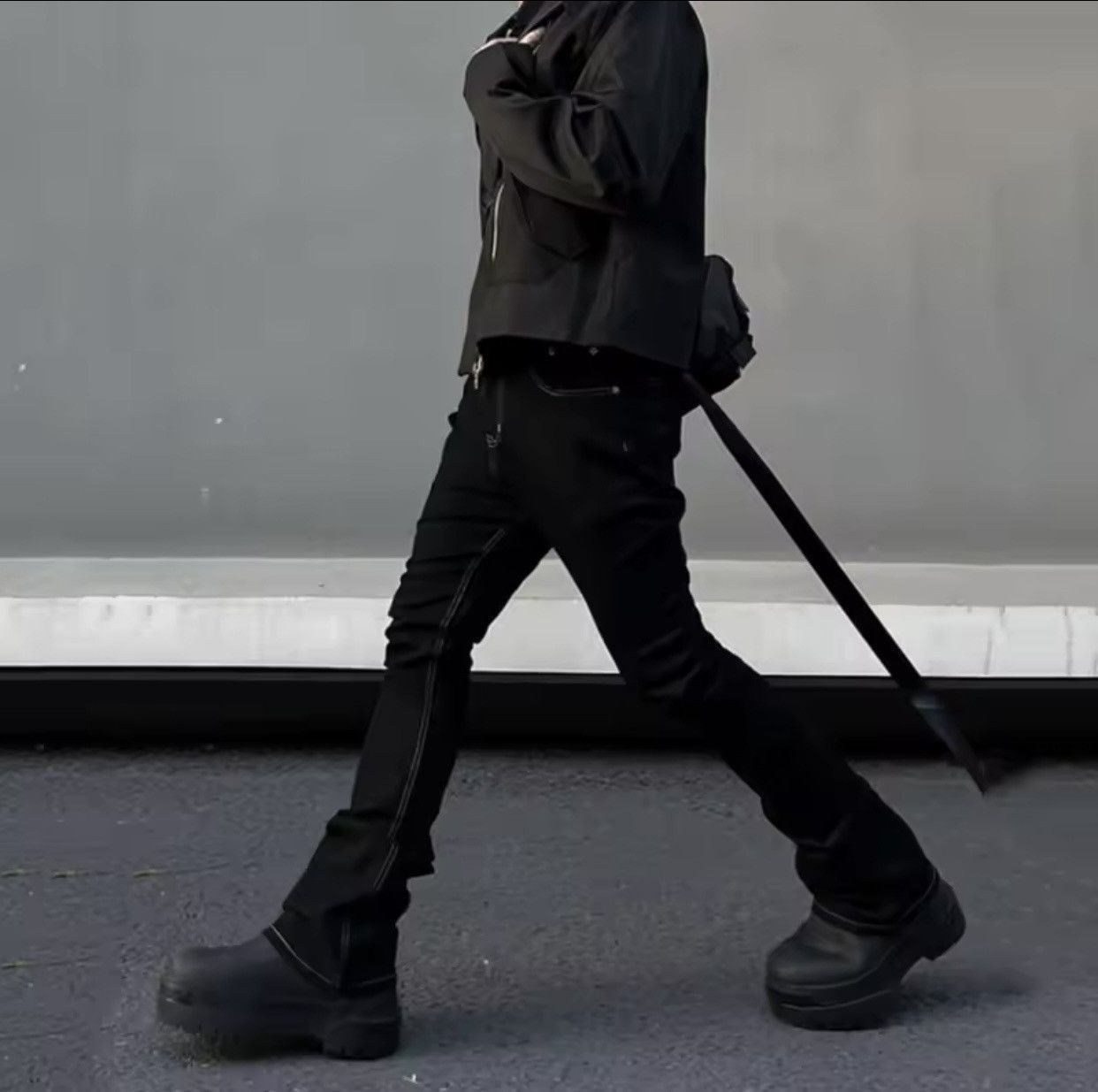 Japanese Brand × Jean Black micro flared slim fit jeans Size US 34 / EU 50 - 1 Thumbnail