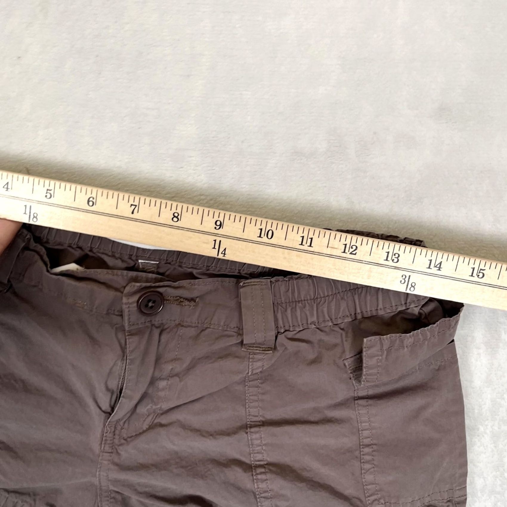 Pacsun PacSun Shorts Juniors XS Brown Twill Cargo Elastic Waist Low Rise Casual Size 26" / US 2 / IT 38 - 4 Thumbnail