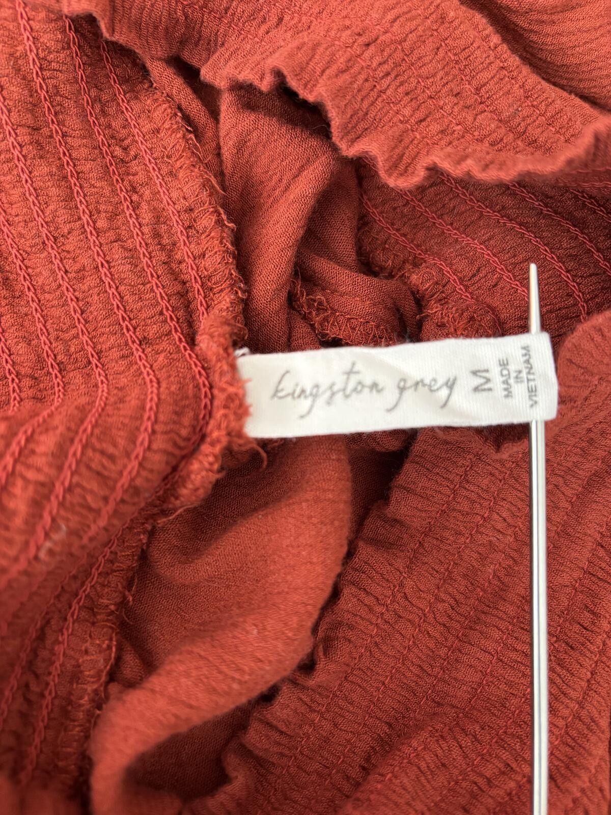Other Kingston Grey Rust High Waist Smocked Waistband Pants. M Size 32" / US 10 / IT 46 - 7 Thumbnail