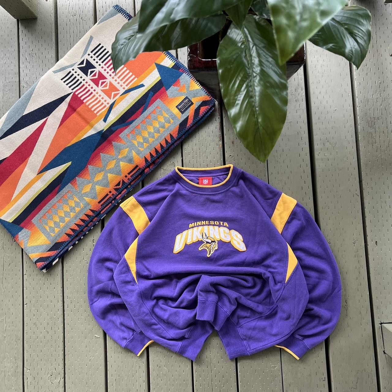 NFL Vintage 90s Minnesota Vikings NFL Sweatshirt CrewNeck Size US XL / EU 56 / 4 - 1 Thumbnail