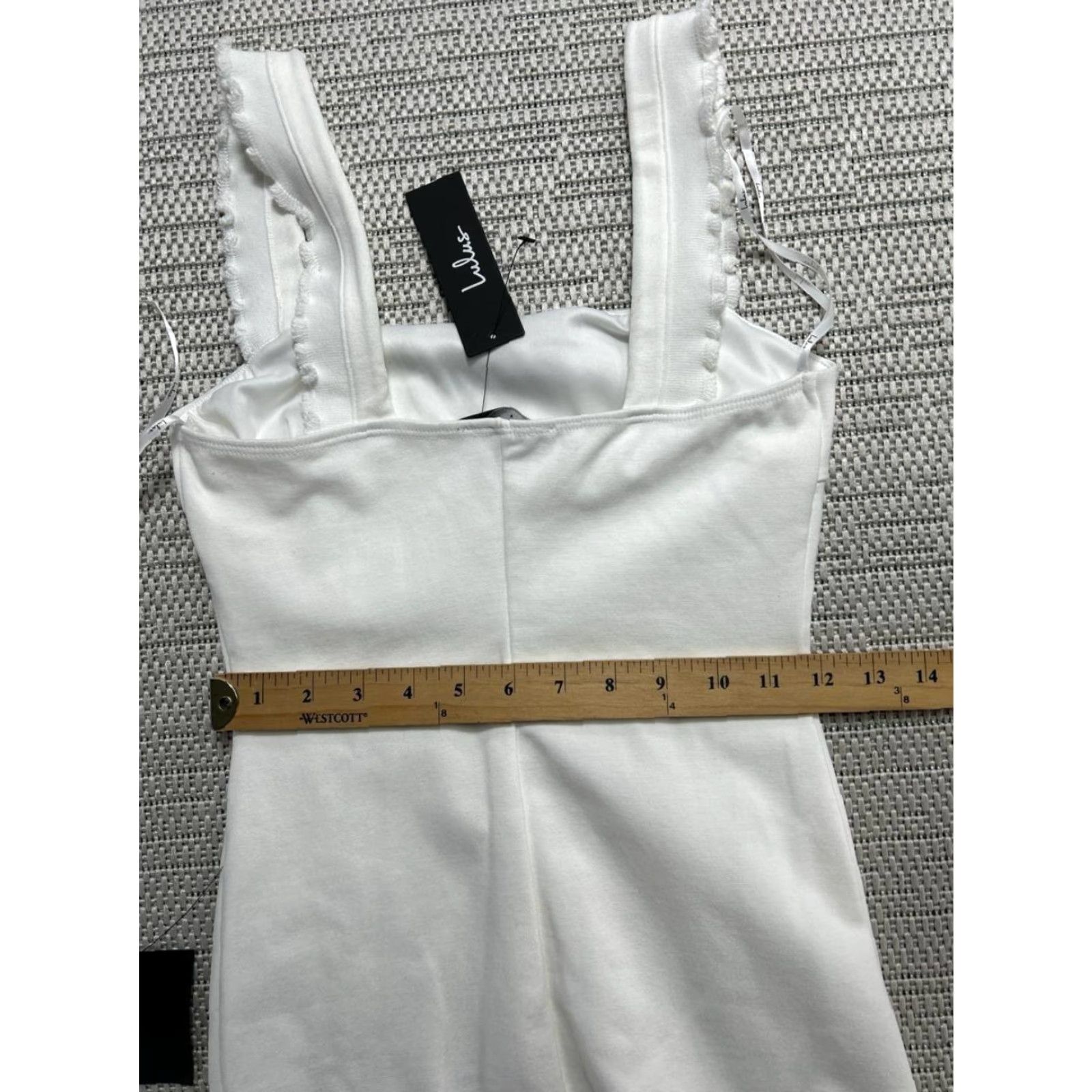 Lulus Lulus Bodycon Midi Dress Womens XS White Stretch Knit Square Neck Shirt? Size XS / US 0-2 / IT 36-38 - 5 Thumbnail
