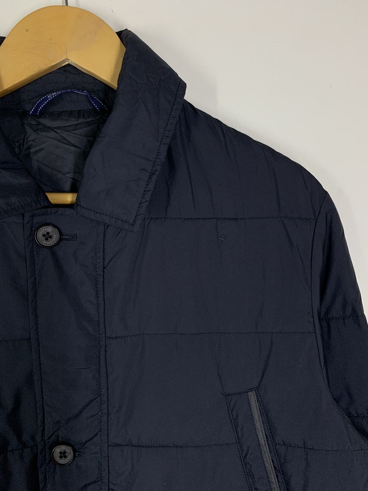 Vintage Crocodile Long Quilted Jacket