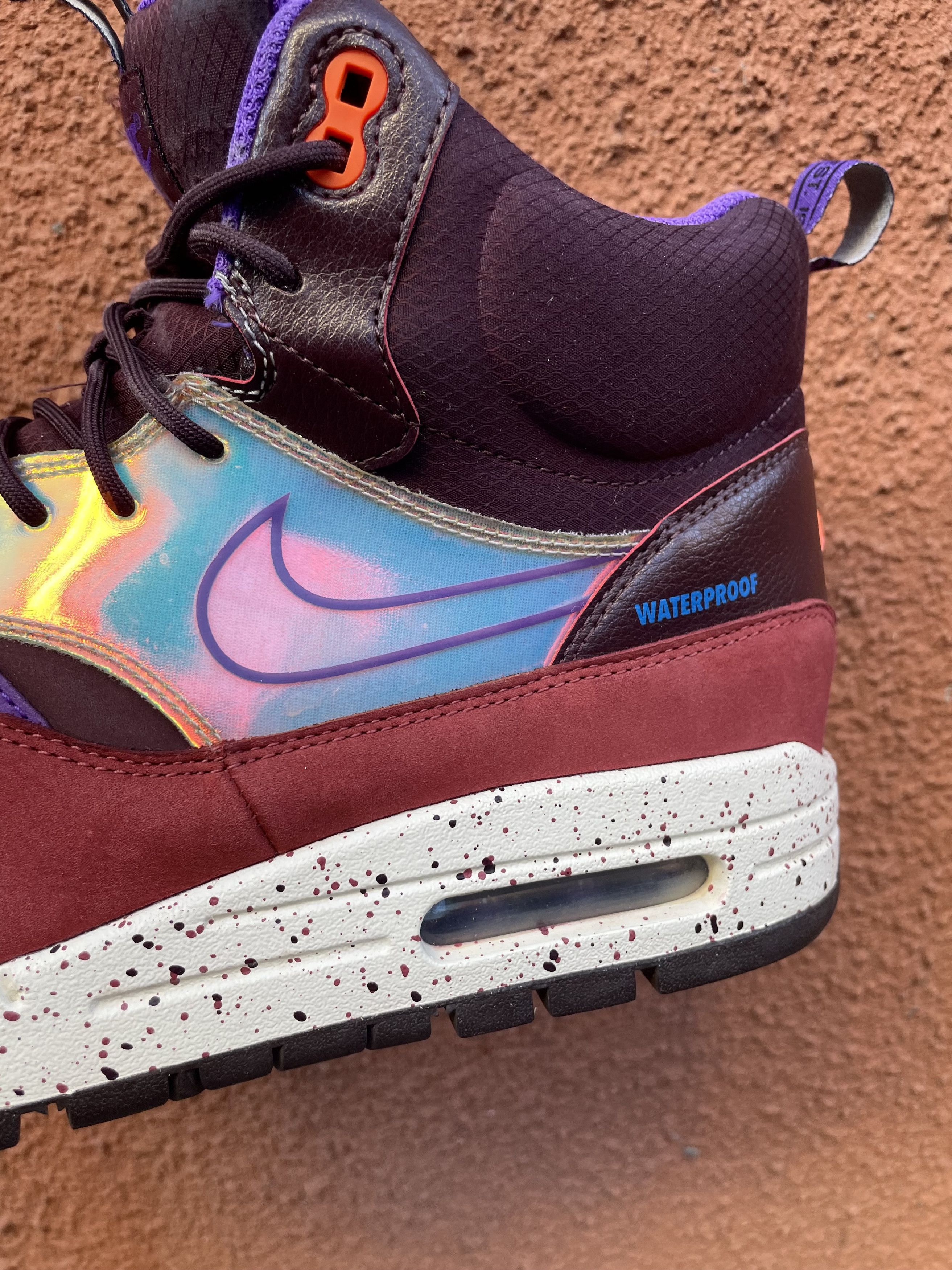 Nike × Vintage Nike WMNS Shoes Air Max 1 Mid Sneakerbord Deep Burgundy Size US 10.5 / IT 40.5 - 2 Thumbnail