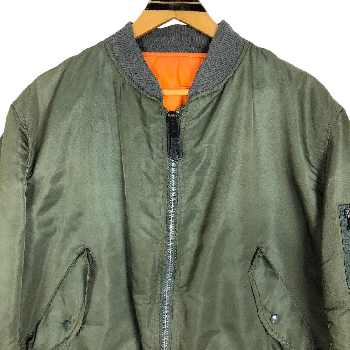 Alpha Industries Vintage 90s Alpha Industries MA-1 Bomber Jacket Size US L / EU 52-54 / 3 - 3 Thumbnail