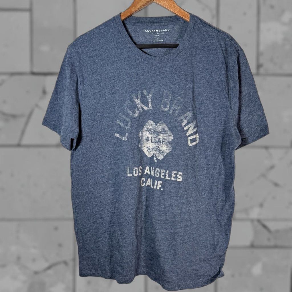 Lucky Brand Lucky Brand Blue Polyester Blend Graphic Tee Mens Size L Size US L / EU 52-54 / 3 - 1 Thumbnail