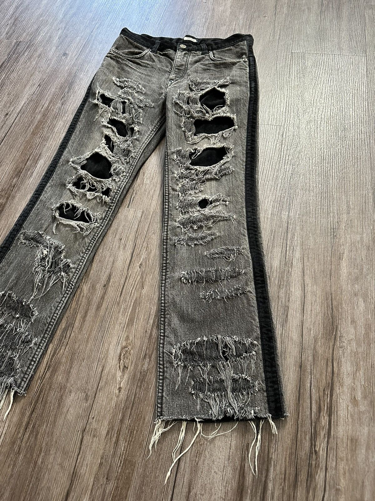 Undercover Undercover AW 02 Crash Denim Jeans Size US 29 - 4 Thumbnail