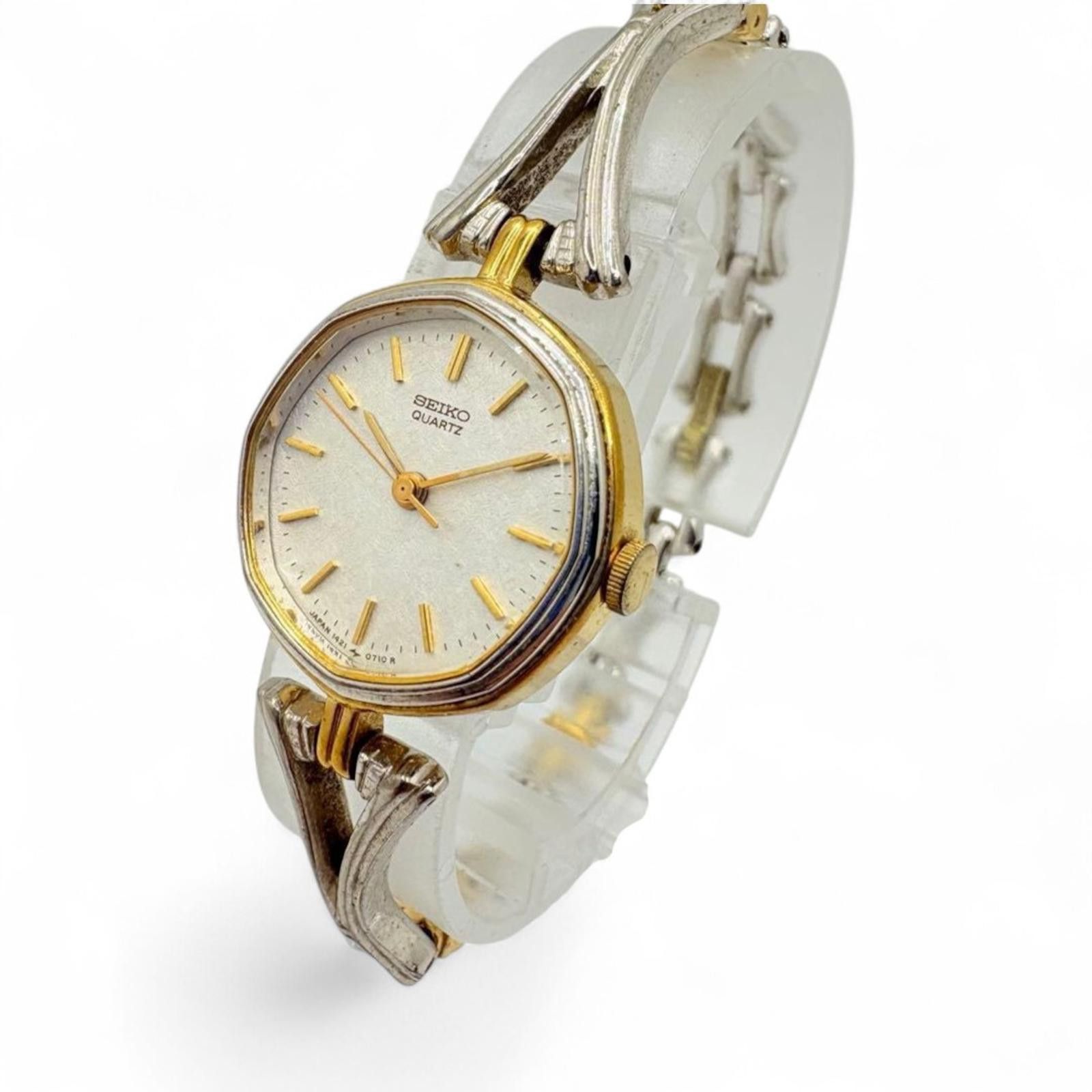 Seiko Seiko - Vintage Quartz Ladies Watch Two-Tone Bracelet Size ONE SIZE - 1 Thumbnail