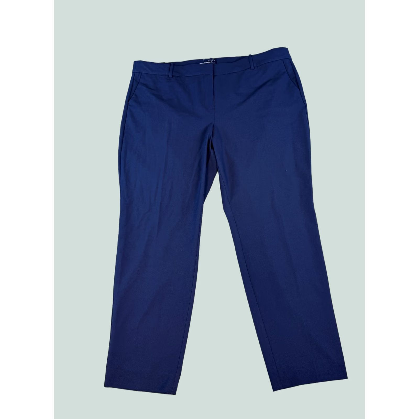 J.Crew J CREW Womens Ruby Pant Navy Size 22 Full Length 31 NWT D259 Size 30" / US 8 / IT 44 - 1 Thumbnail