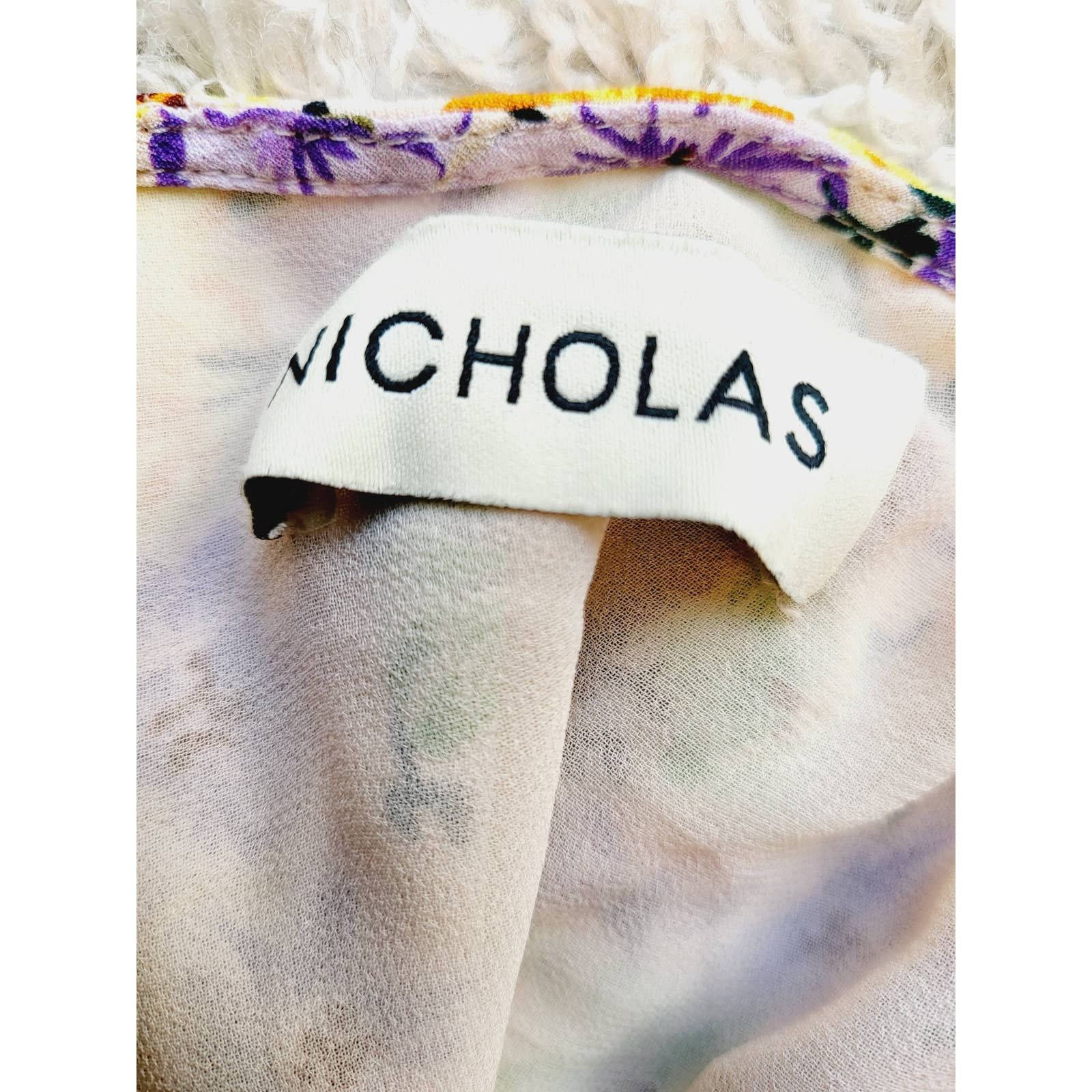 NICHOLAS NICHOLAS Danielle Lace-Up Ruched Floral-Print Crepe Midi Size S / US 4 / IT 40 - 6 Thumbnail