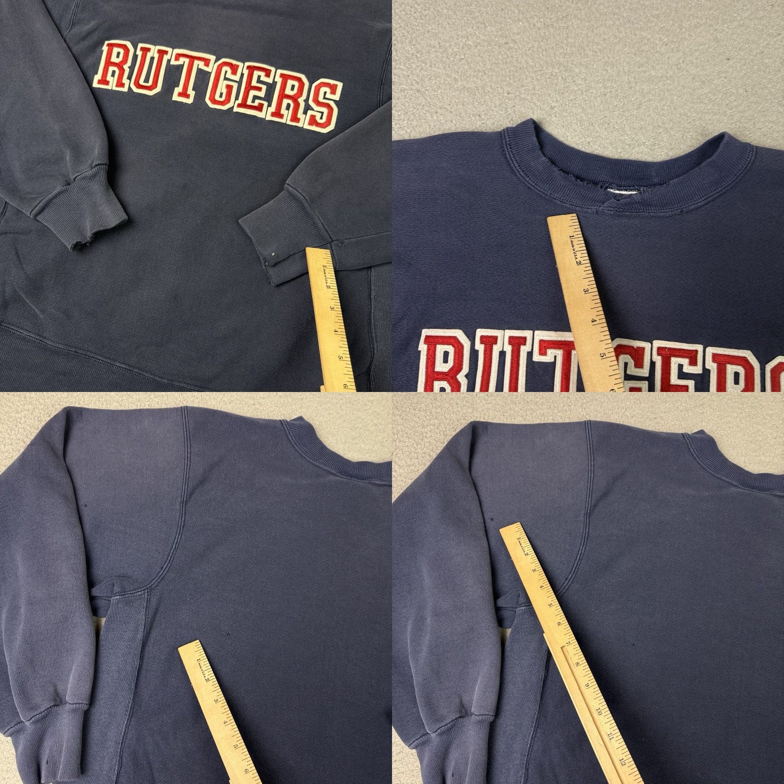 Hanes VINTAGE Rutgers University Sweatshirt Mens L Blue Hanes Reverse Weave Rare L Size US L / EU 52-54 / 3 - 8 Thumbnail
