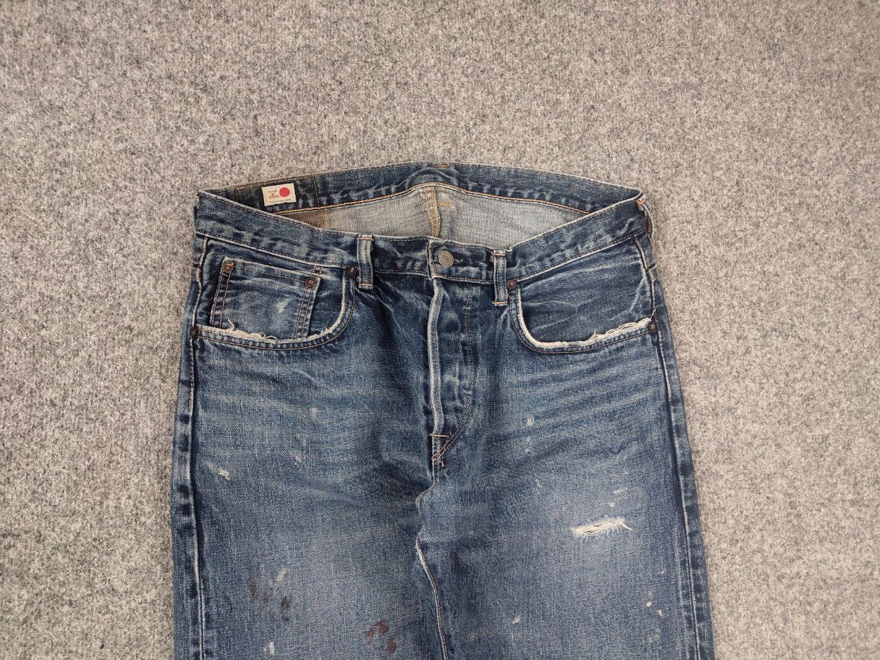 Edwin Vintage 90's Edwin Japan Selvedge paint denim Jeans Ed33m Size US 33 - 9 Thumbnail