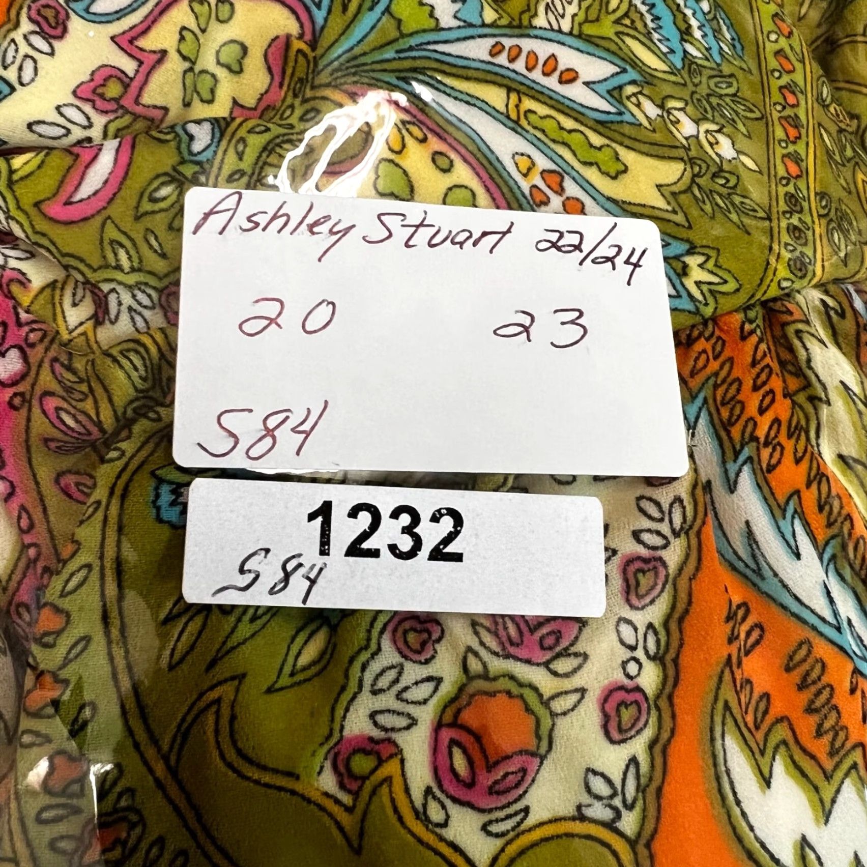 Vintage VINTAGE Ashley Stewart Top Halter Shirt Womens Size 22/24 Green Floral 1990s Casual Womens Size 3XL / US 20-22 - 8 Thumbnail