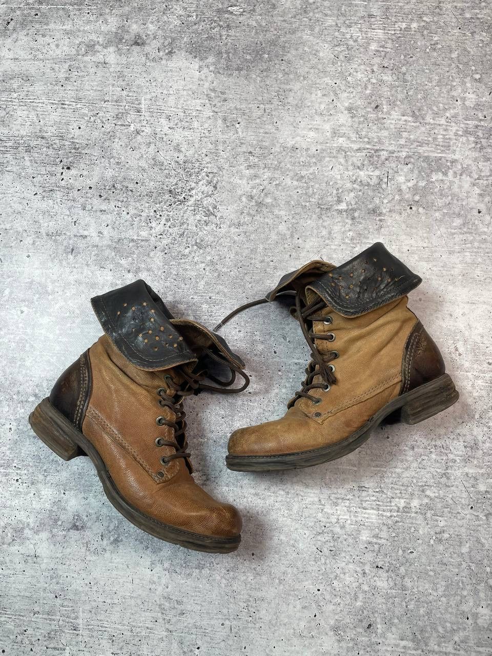 A.S.98 Vintage Airstep AS98 Biker Ankle Leather Boots Y2K Size US 7 / IT 37 - 2 Thumbnail