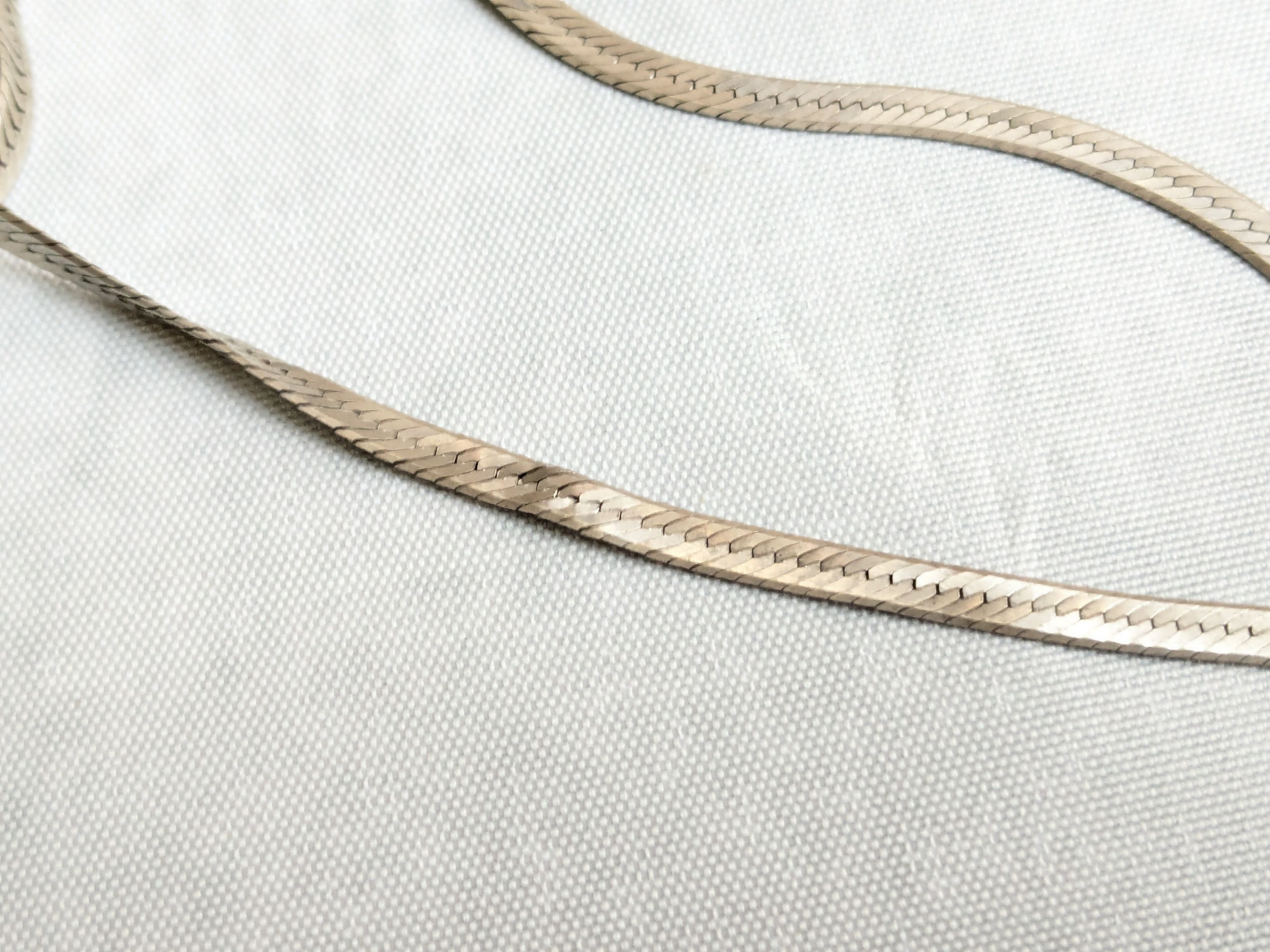 Jewelry Vintage Sterling Silver Herringbone Necklace 20" Size ONE SIZE - 11 Thumbnail