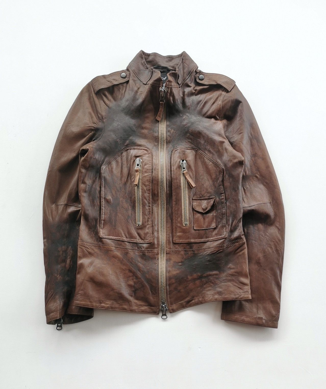 Leather Burn Goatskin Natural Born Addiction NBA Jacket