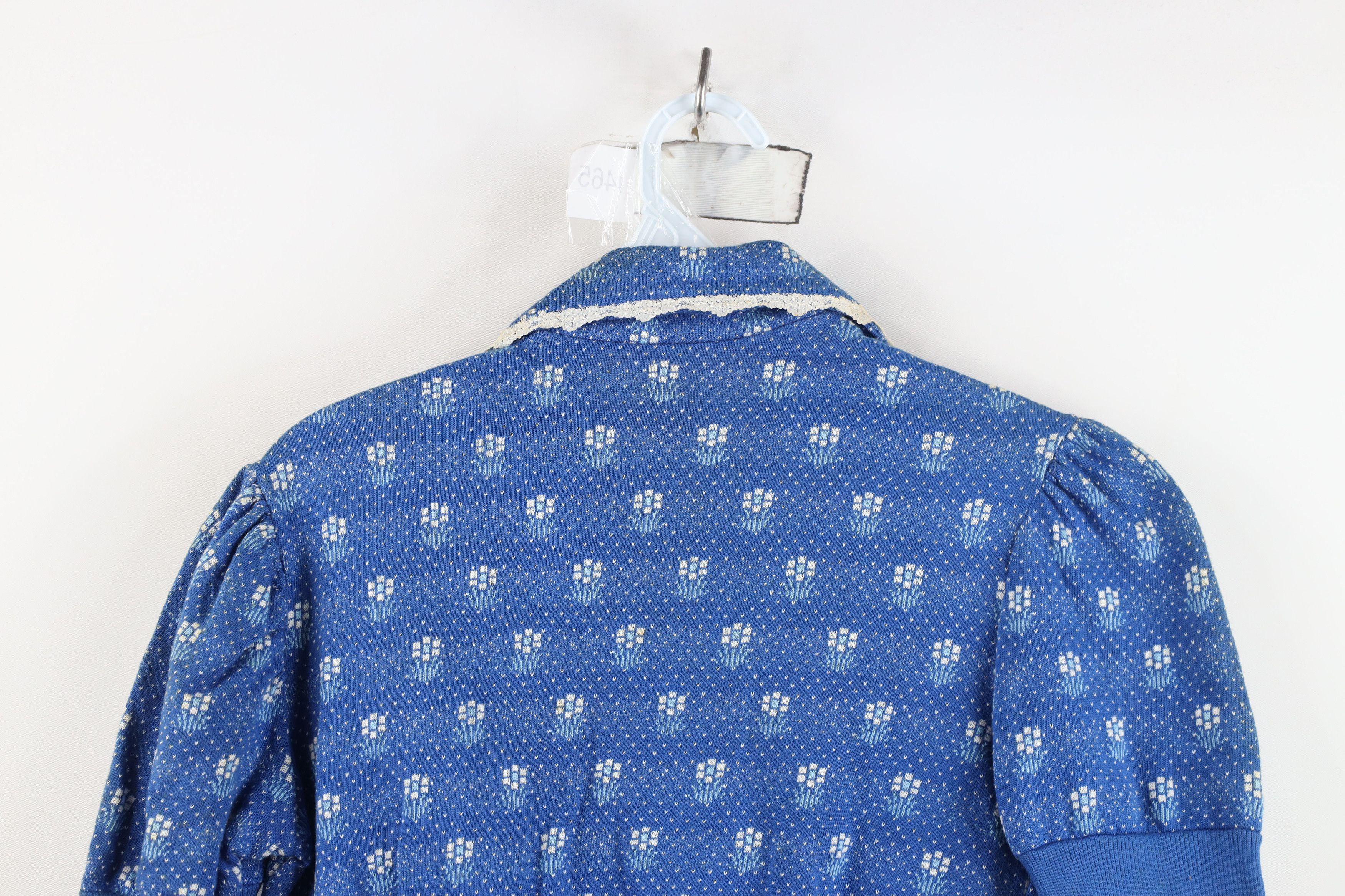 Vintage Vintage 60s Streetwear Flower Lace Knit Polo Shirt USA Size M / US 6-8 / IT 42-44 - 13 Thumbnail
