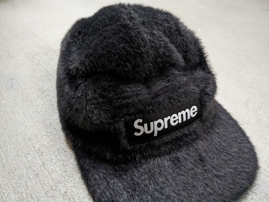 Supreme Supreme Faux Fur Camp Cap Black Hat 5 Panel BOGO GW19