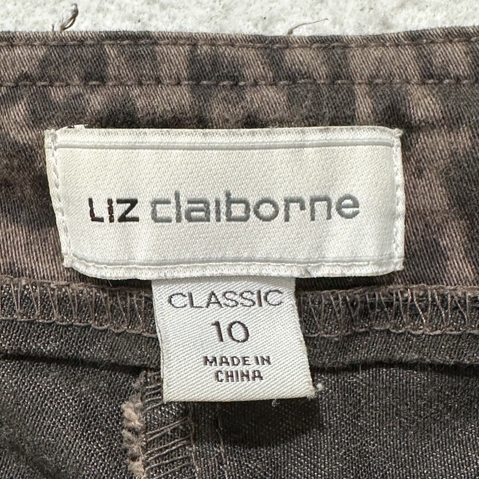 Liz Claiborne Liz Claiborne 10 Classic Pull On Stretch Pants Leopard Print Size 32" / US 10 / IT 46 - 4 Thumbnail