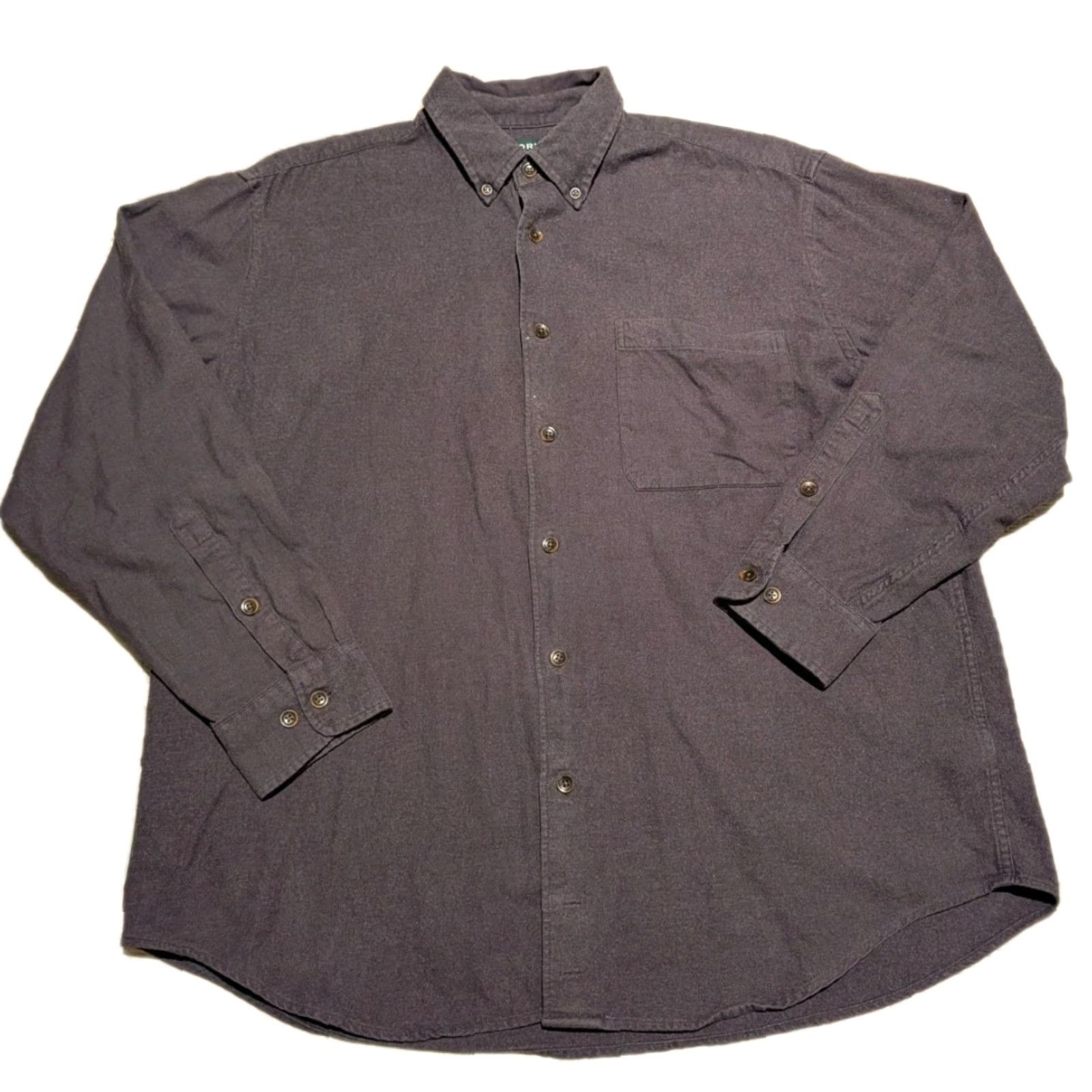 Orvis Orvis Luxury Flannel Shirt Mens Button-Down Chamois L/S Gray XL Cotton Button-Up Heavyweight Pockets Casual Travel Workwear Outdoor Classic Mens Size US XL / EU 56 / 4 - 2 Thumbnail