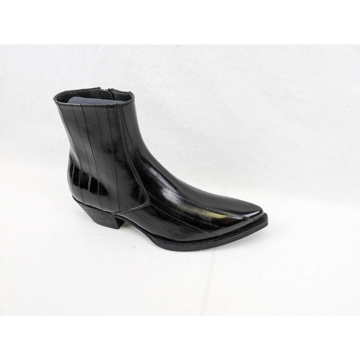 Saint Laurent Paris o1rshd1 Eel Anguilla Leather Lukas Boots in Black Size US 9 / EU 42 - 1 Thumbnail