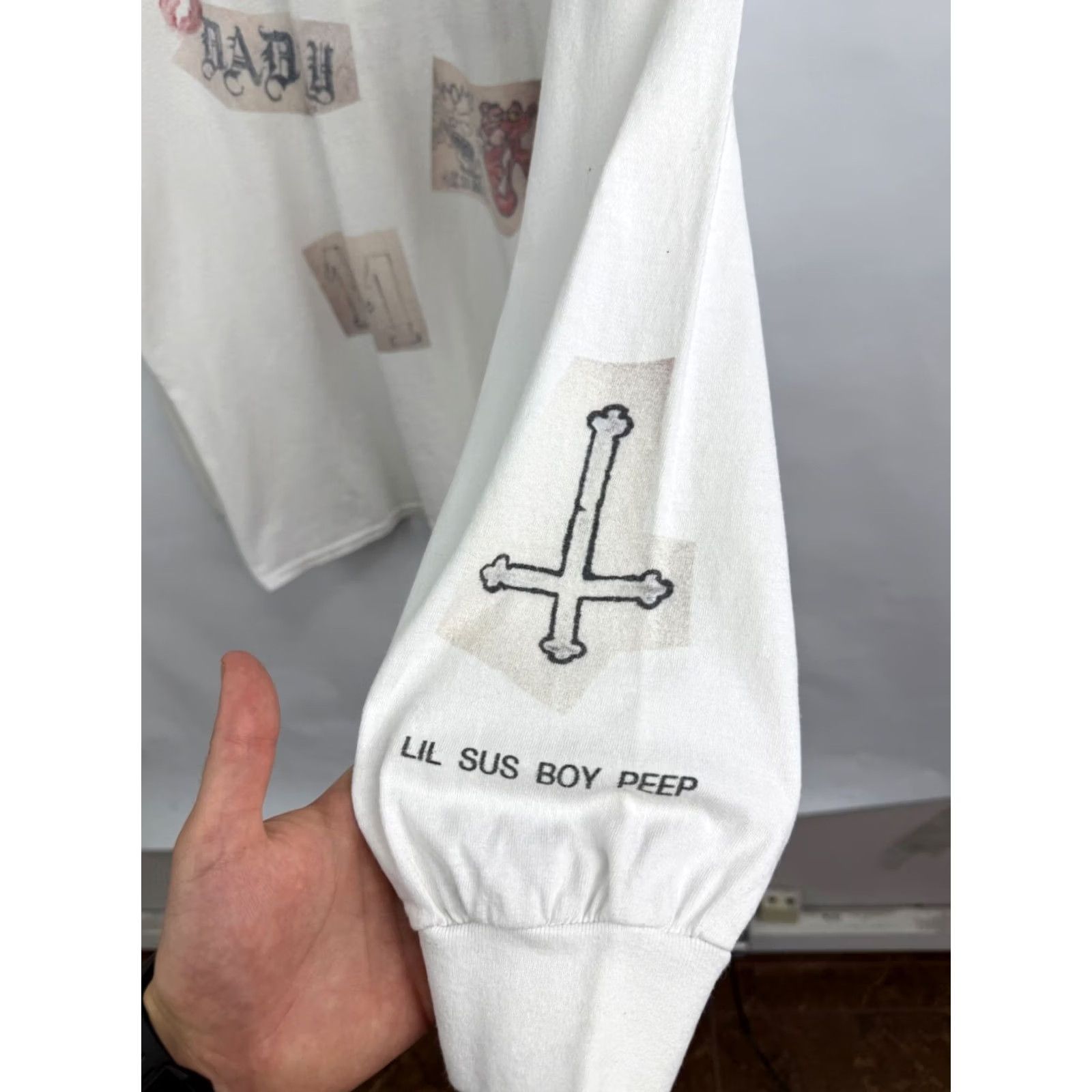Vintage Lil Peep Y2K Long Sleeve Shirt White L Retro Hype Sus Boy Rare Mens Size US L / EU 52-54 / 3 - 6 Thumbnail