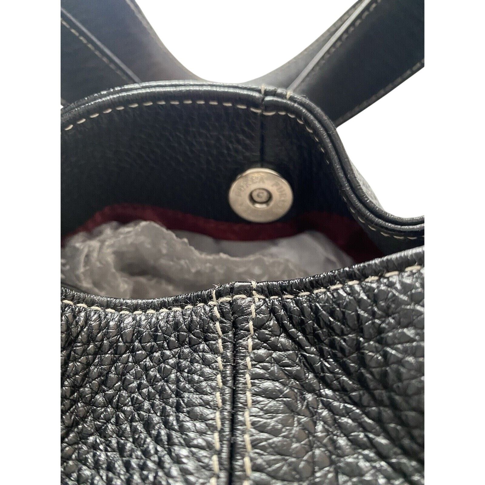 Furla Furla Soft Pebble Double Handle Black Hobo Bag Size ONE SIZE - 15 Thumbnail