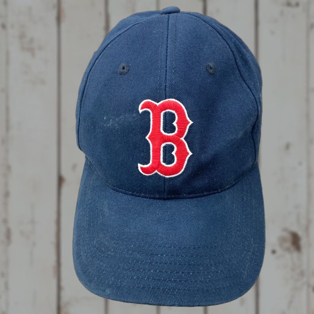 MLB Boston Red Sox Baseball Cap Hat MLB Strapback Blue Mens One Size Adjustable Breathable Genuine Merchandise Cap Size ONE SIZE - 1 Thumbnail