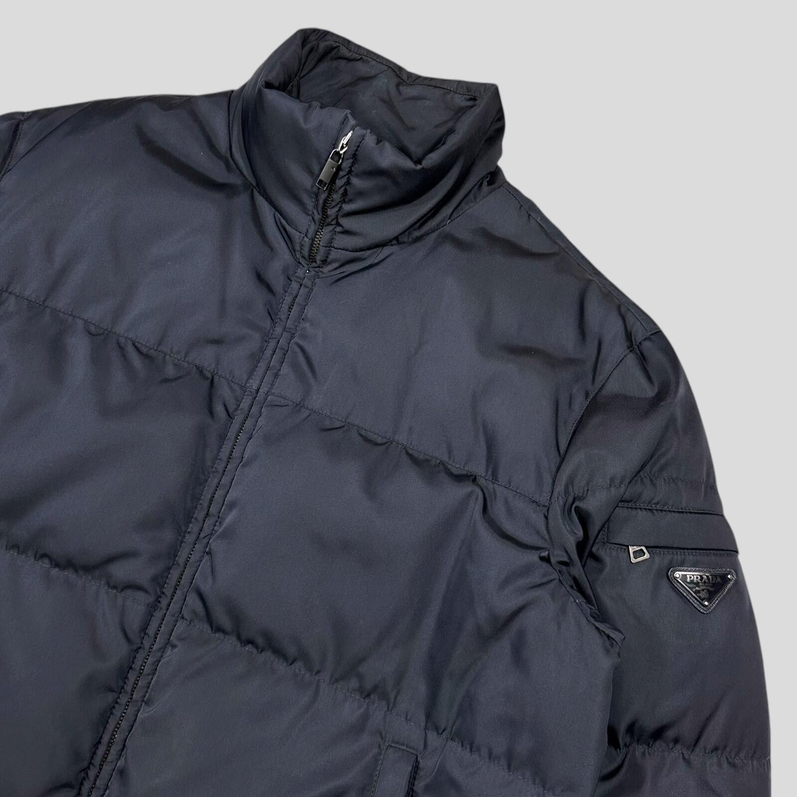 Prada Prada 2011 Extra Fine Gabardine Nylon Triangle Logo Puffer L Size US L / EU 52-54 / 3 - 4 Thumbnail