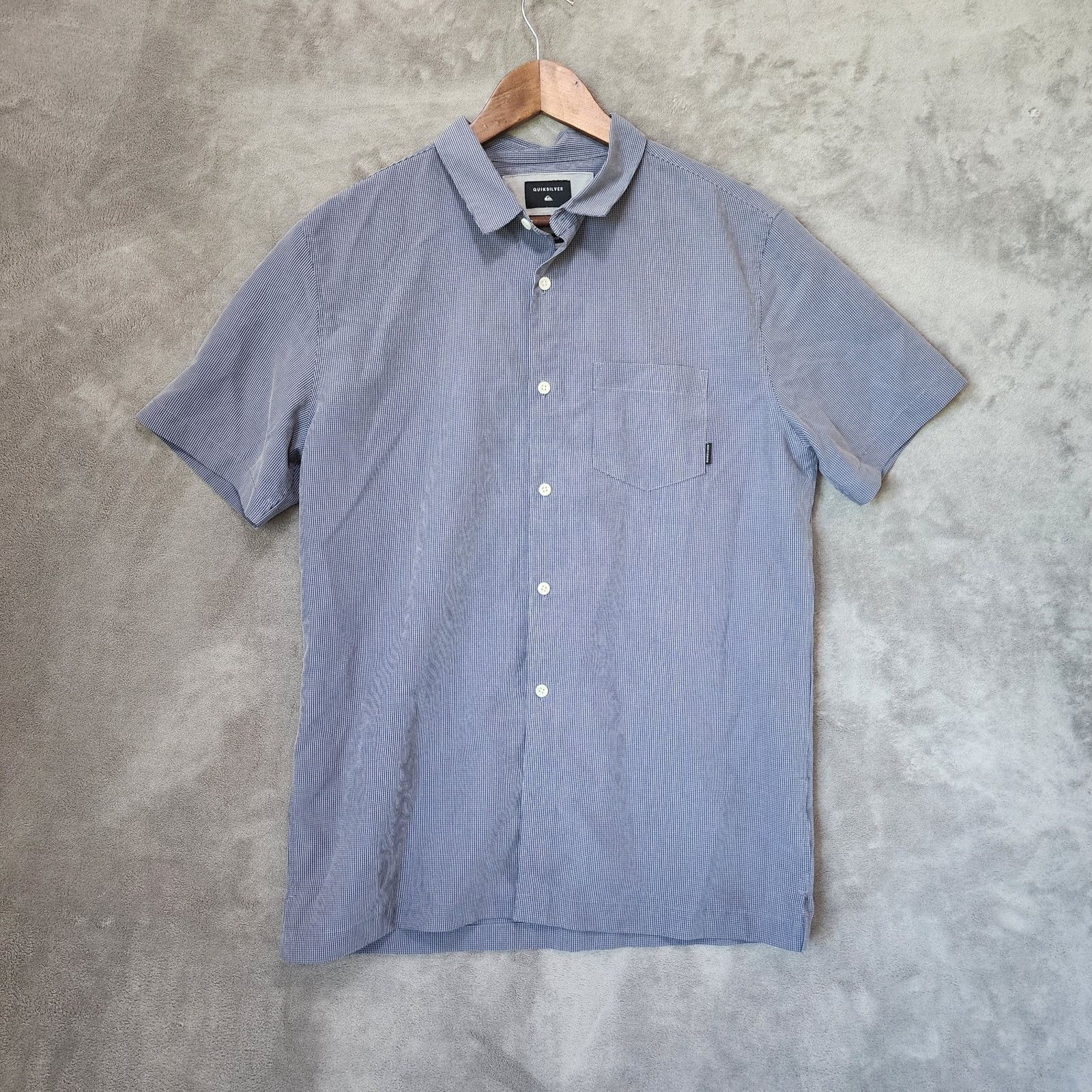 Quiksilver Quicksilver Blue White Plaid Checkered Shirt Men's Small Size US S / EU 44-46 / 1 - 2 Thumbnail
