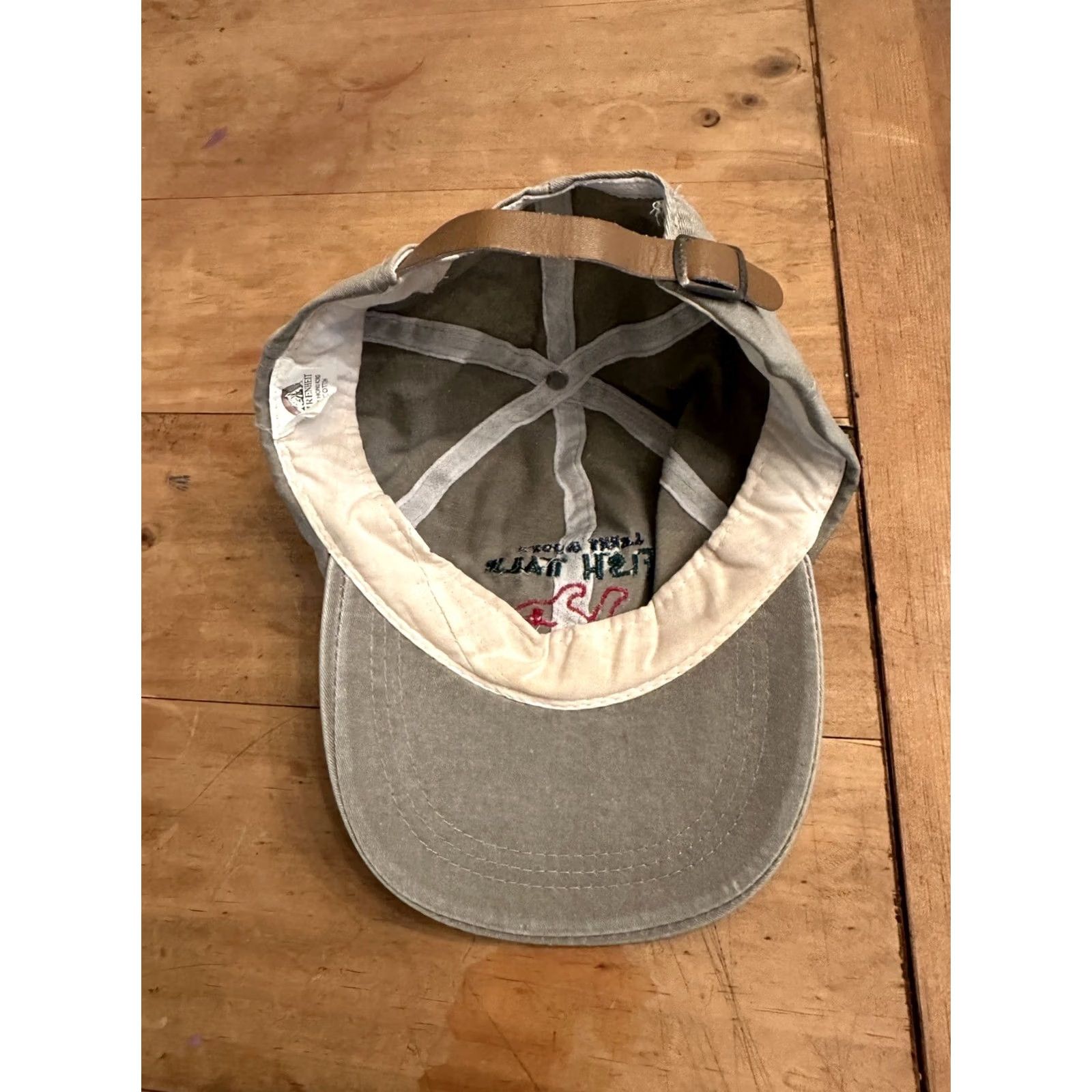 Madison VINTAGE Lenny & Joes Fish Tale Madison CT Cap Hat Adult Adjustable Tan Beige One Size Men Ballcap Cap Size ONE SIZE - 6 Thumbnail
